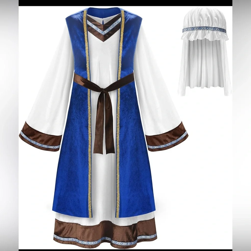 NEW Shepherd Saint Joseph Costume for Kids size 120 cm 5T-6  4 piece set